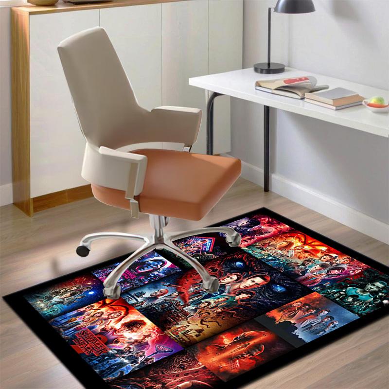 Halloween horror horror theme Stranger Things carpet home living room decoration table and chairs anti slip door mat outdoor picnic mat carpet A6