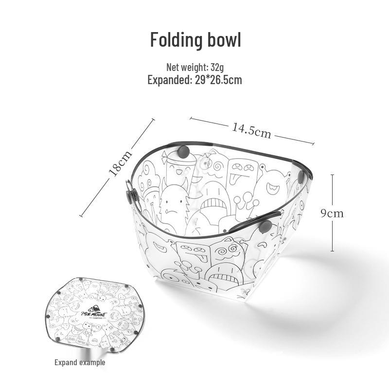 Portable Multi-Purpose Cutlery Set with Folding Bowl, Plate, Coffee Filter, Funnel, and Water Cup