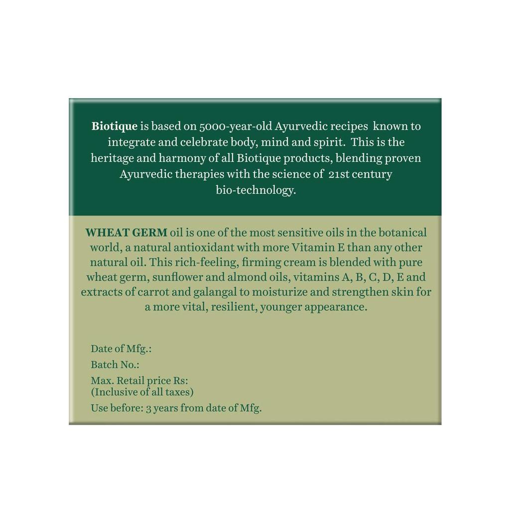 Biotique Bio Wheat Germ FIRMING FACE and BODY NIGHT CREAM For Normal To Dry Skin, 50G And Biotique Bio Dandelion Visibly Ageless Serum, 190ml