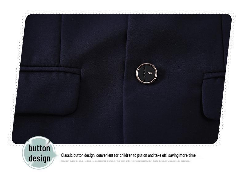 Spring & Autumn British-Style School Uniform Set - Children's Academy Blazer, Class, and Kindergarten Uniform, 4-Piece.