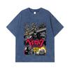 275 GSM Washed T-shirts 100% Cotton Berserk V3 Abyssal Stone Print Unisex Heavy Cotton T Shirt