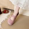 Fashion Aphixta Candy Color Flat With Women Slippers Cow Suede Metal Decoration Shoes Sweet Round Toe Slip On Outside Slide Mules