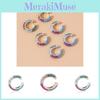 Colorful Rhinestone Ear Clips Modern Metal Ear Cuffs For Women