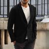 Men's Linen Cotton Casual Blazer Long Sleeve Loose Fit Spring Fall Jacket