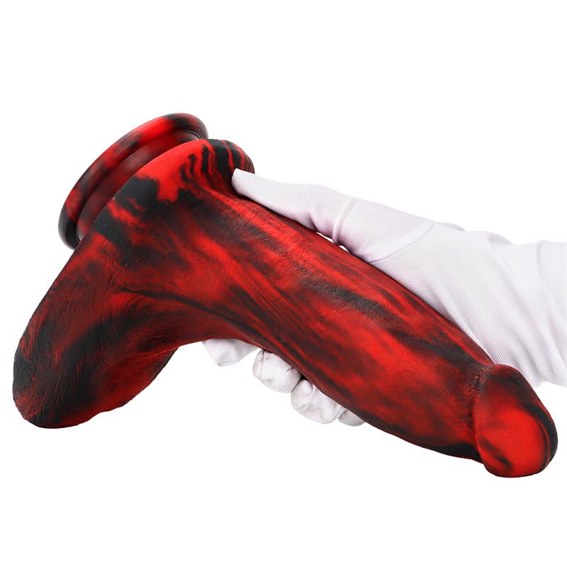 Mixed Color Liquid Silicone Simulation Large Phallus Dildo Female Masturbator Rear Court Anal Plug Expansion Anal Phallus