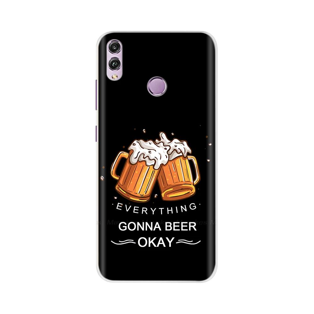 Für Honor 8X Hülle Mode Klare Bunte Weiche Handy-Rückabdeckung Für Huawei Honor 8X Silikon Funda Stoßfänger Schalen für Honor 8X