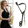 Saxophone Shoulder Harness Adjustable Sax Double Shoulder Neck Strap with Metal Swivel Hook for Saxophone Baritone Clarinet