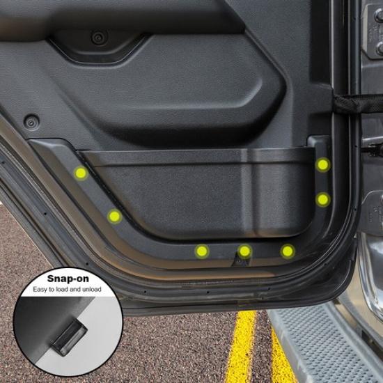 2x Car Rear Door Storage Pocket Box Organizer Tray for Jeep Wrangler JL JT 2018+