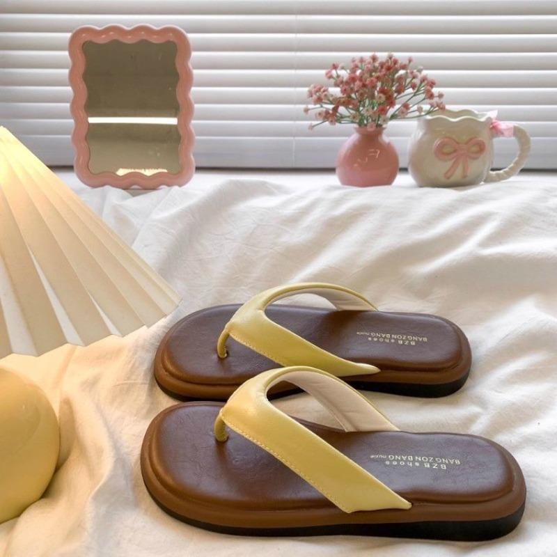 Flat Shoes Herringbone Shoes Women's Shoes New Soft-soled Flip-flops