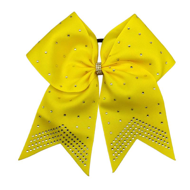 Glänzende Strass-Schwalbenschwanz-Schleifen-Haargummis für Mädchen - Cheerleading-Band-Kopfschmuck