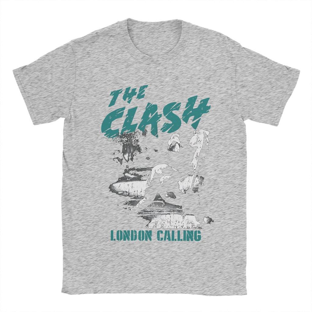 The Clash London Calling T-shirt dla mężczyzn i kobiet Koszulki vintage z okrągłym dekoltem T-shirt z krótkim rękawem Ubrania