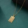 LIKGREAT 12 Constellation Necklace for Women Men Zodiac Sign Neckchain Vintage Stainless Steel Jewelry Amulet Gifts