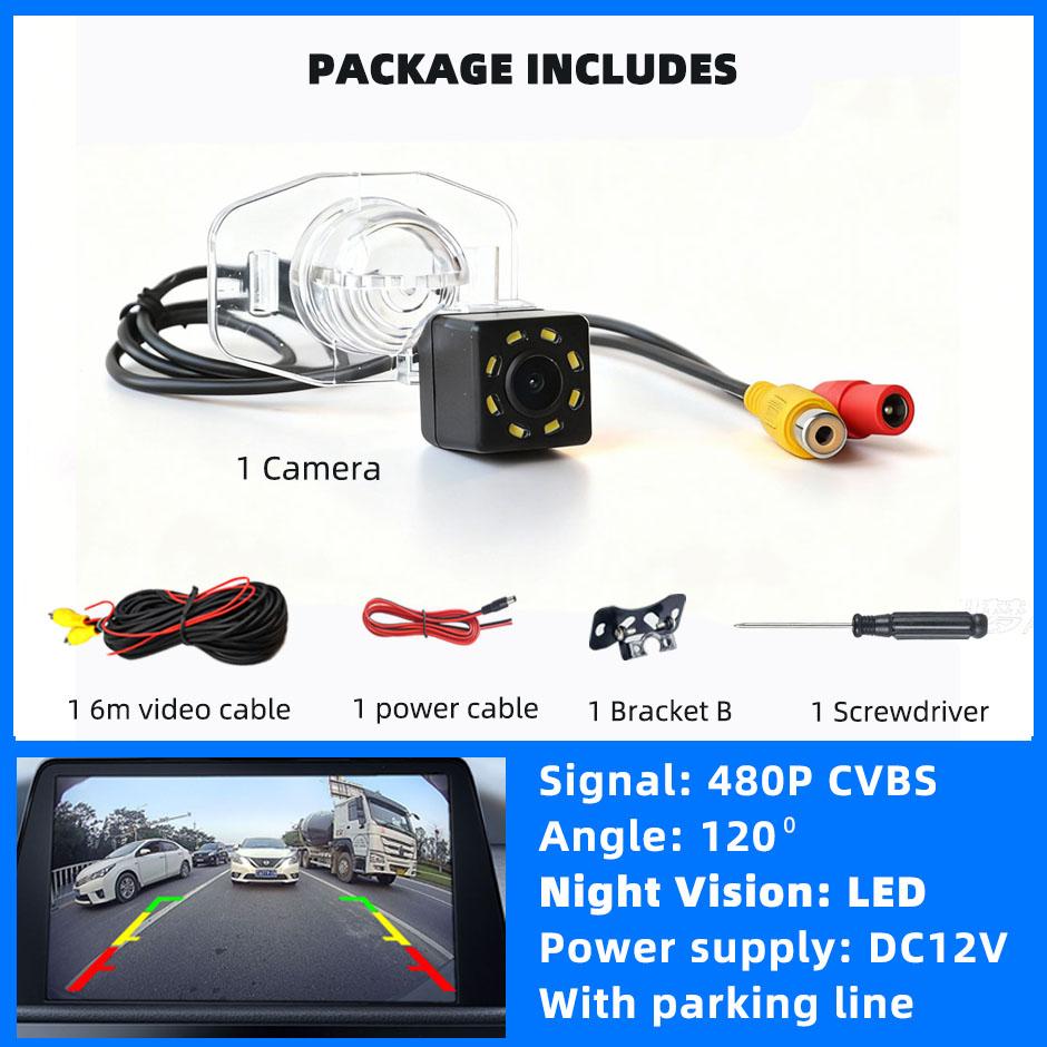 

HD Rear View Backup Camera Reverse License Plate Light Parking Safety Night Vision Fits Toyota Corolla Altis E140 E150 2007-2013