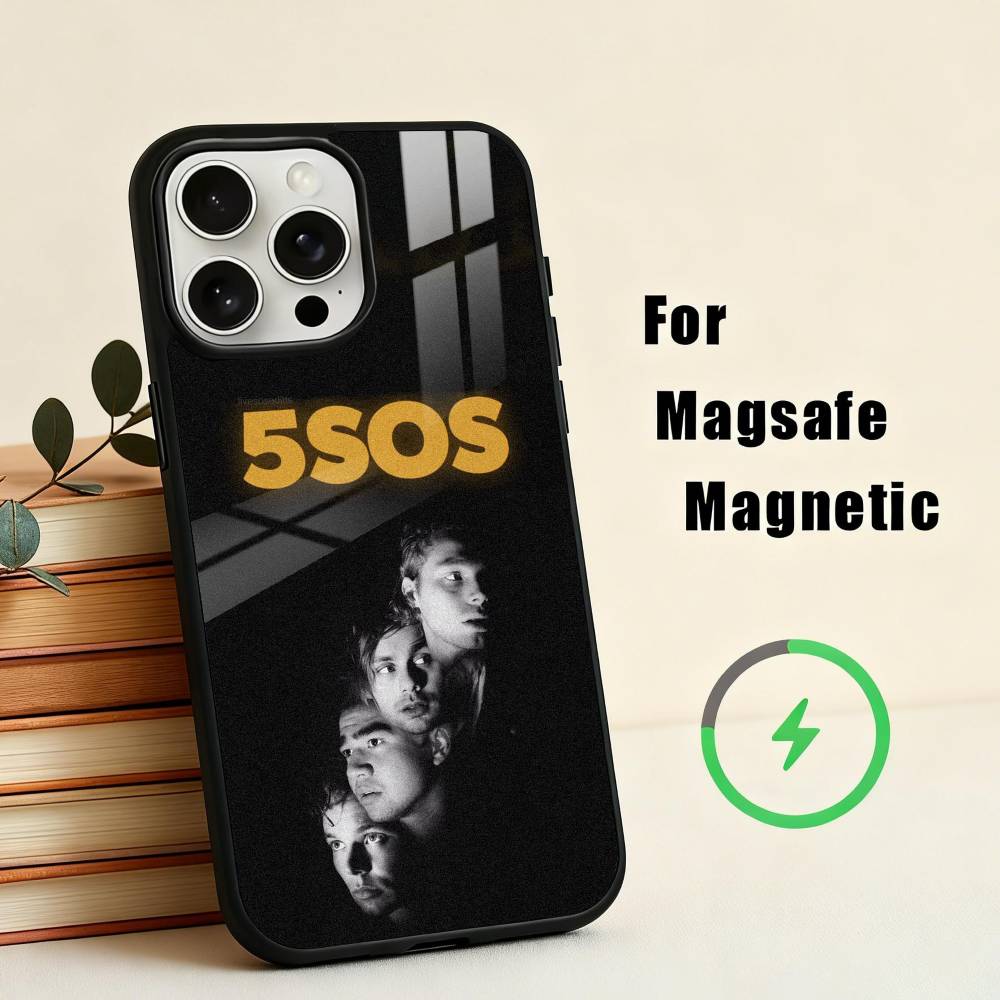 5 S-Seconds of S-Summers 5SOS  Phone Case For iPhone17,16,15,14,13,12,11 Plus,Pro Max Magnetic For Magsafe Wireless Charging