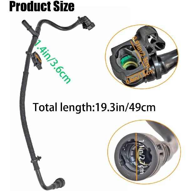 68250915AD Vapor Canister Purge Valve Hose Tube, Compatible with Dodge Durango 2016-2019, Compatible with Jeep Grand Cherokee 2016-2019, Purge Hose