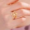Teamer Niedlicher Blumenring Edelstahl Goldfarbe Fingerringe Damen Mode Schmuck Romantisches Geburtstagsgeschenk Großhandel 2026 Neu