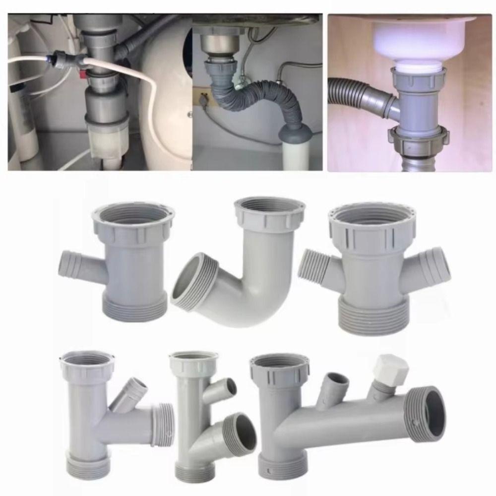 Anti Leak Kitchen Sink Drain Connector Threaded Nut Corrosion Resistant Basin Pipe Fitting Sealing Gasket Waste Pipe Adapter
