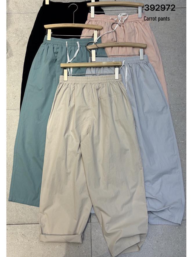 

Летние брюки галифе большого размера в корейском стиле, эластичные, с высокой посадкой One Size синий