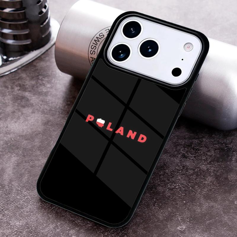 Poland Polish Flag Phone Case for iPhone 17 16 15 Pro Max Air 14 13 12 11 Plus Shockproof Capa Cover