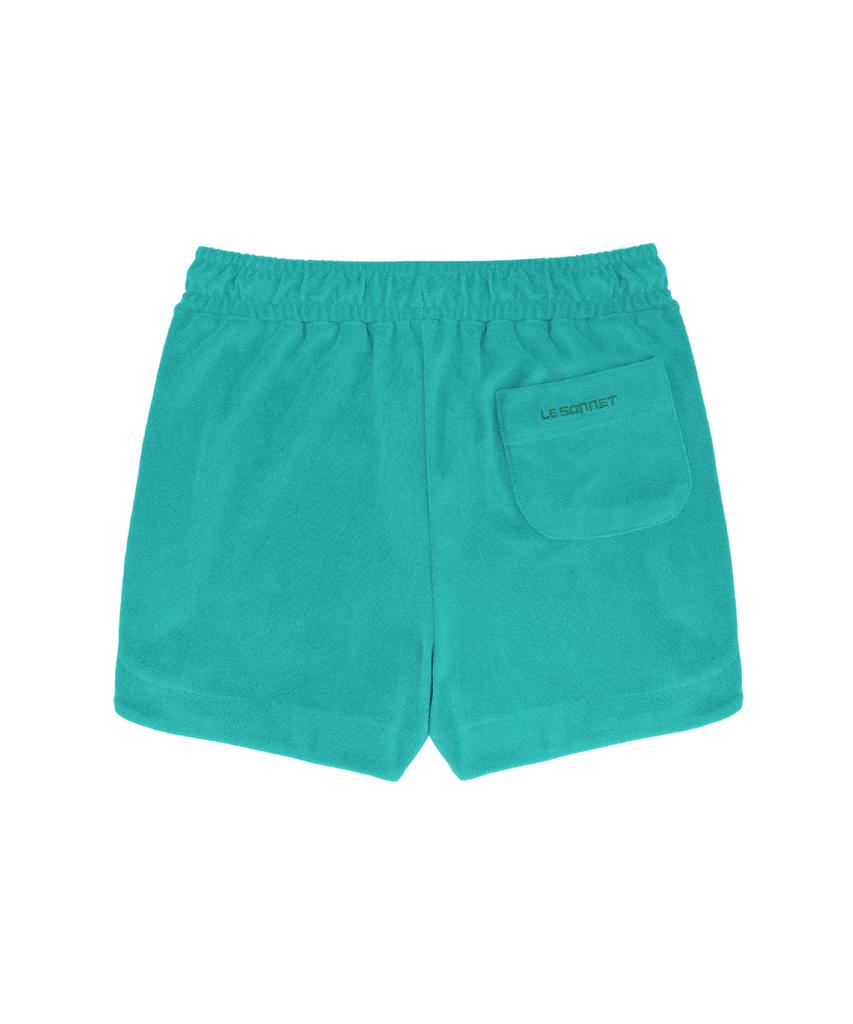 LESONNET Button Shorts Emerald Green