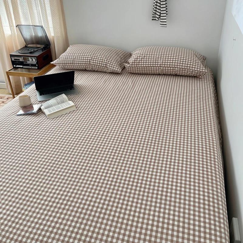 

1PC Bed Sheet (Excluding Pillowcases), Soft and Comfortable Grid Bedding Sheet, Suitable for Bedrooms and Guestrooms