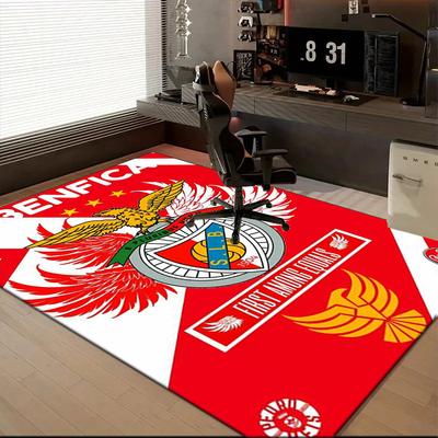 Ben-fica Football Club Printed Office Carpet Chair Cushion Entryway Rug, Rugs for Living Room, Bedroom Christmas Gifts
