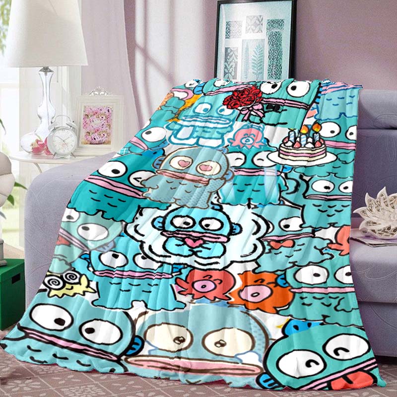 Cartoon Cute HANGYODON Soft Flannel Blanket Bedroom Sofa Picnic, Outdoor Leisure Gift BlanketW-1