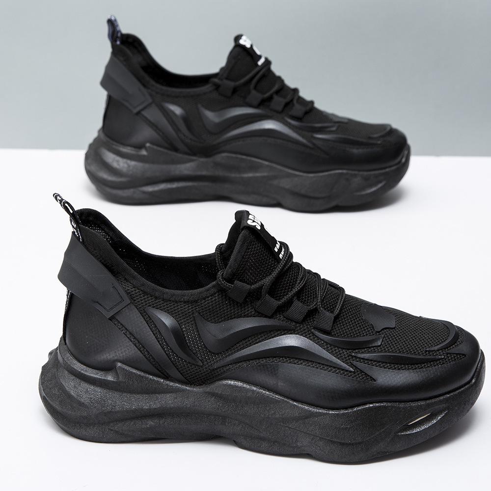 

Мужская обувь 2025 новая дышащая обувь мужская трендовая универсальная сетчатая обувь мужская сетчатая повседневная обувь 39 чёрный