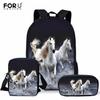 Luxury Horse Backpacks Bags 3D Print 3pcs/Set Pupil School Bags Laptop Daypack Backpack Inclined Shoulder Bag Pencil Case