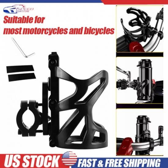 Adjustable Motorcycle Handlebar Drink Cup Holder Mount Water Bottle For ATV Bike