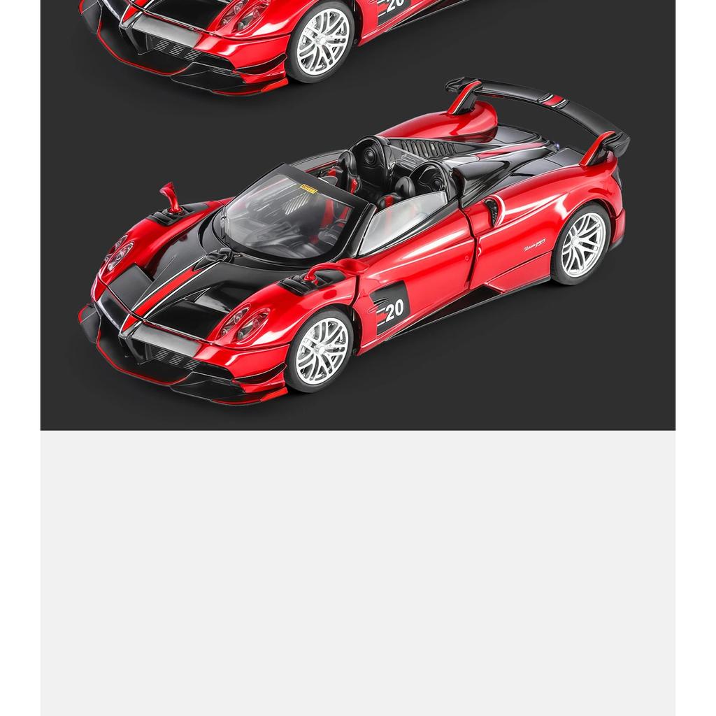 NEW 1/32 Pagani Huayra BC Supercar Alloy Car Model Sound and Light Pull Back Children's Toy Collectibles Birthday Gift