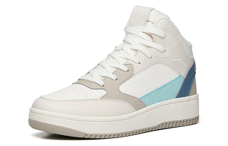 Men's Sneakers Anta Abrasion Resistant High top Skateboard Shoes Men's White Gray