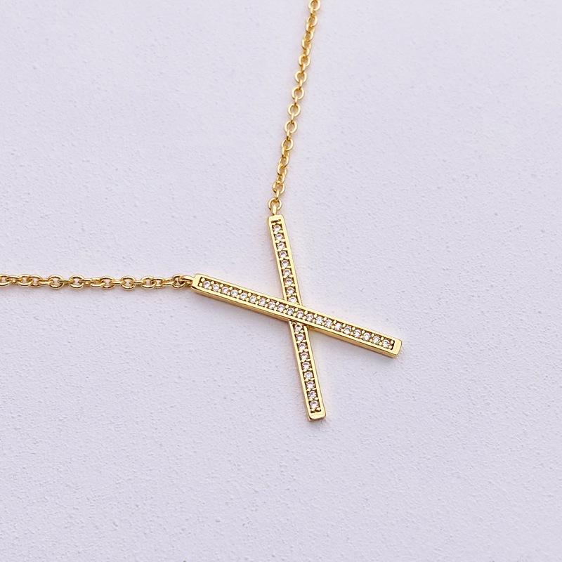 

Ожерелье из металлической буквы, женская нишевая сплавная универсальная цепочка на шею в стиле хип-хоп, простая короткая цепочка на ключицу, геометрия золотой