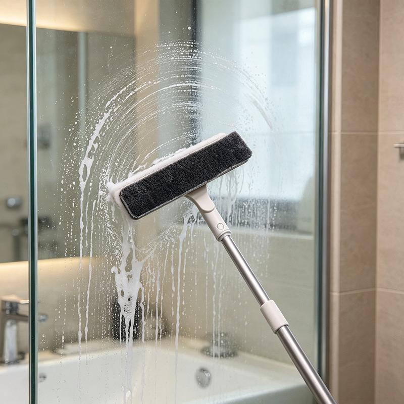 360 ° Rotating Removable Glass Wiper Bathroom Bathroom Bathroom Mirror Window Cleaner Household Double-sided Glass Cleaner белый