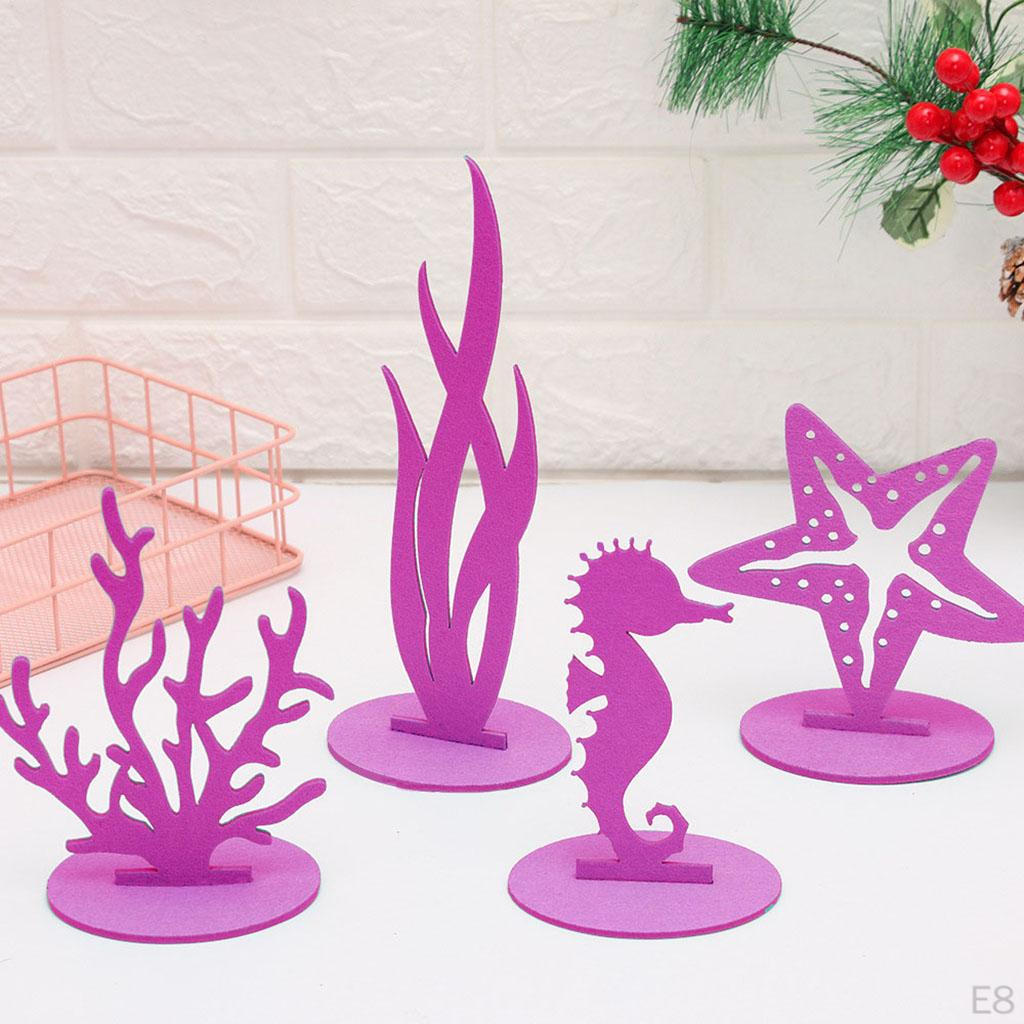 4 Felt Decorations Birthday / Graduation Party Supplies Table