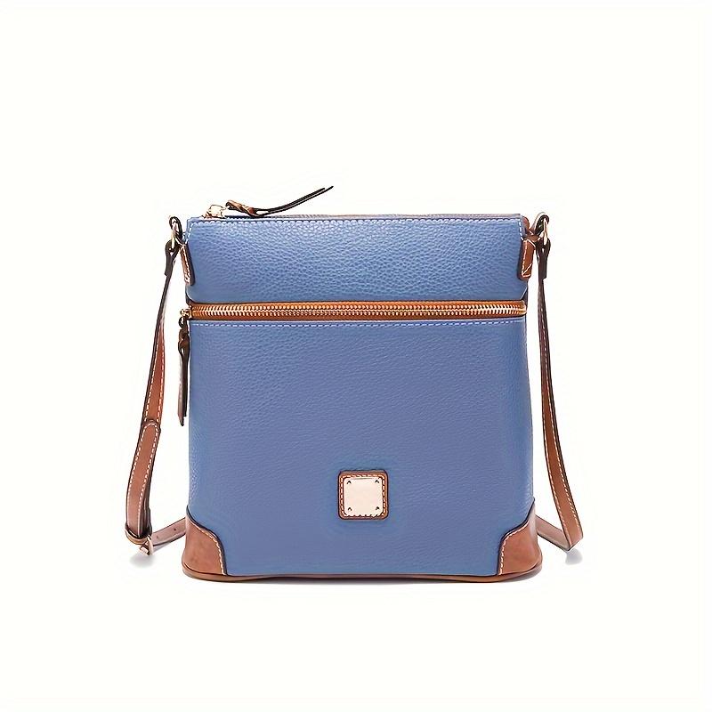 Retro Messenger Bag For Women, Simple Vegan Leather Purse, Classic Style Shoulder Bag