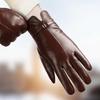 Women's Winter Lined Lambskin Touchscreen Driving Gloves