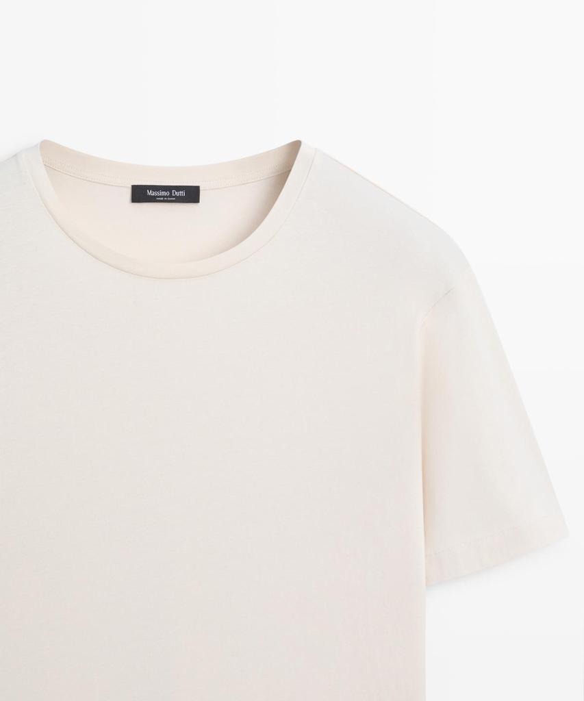 Masimodutti 100% Cotton T-Shirt Shoulder Detail
