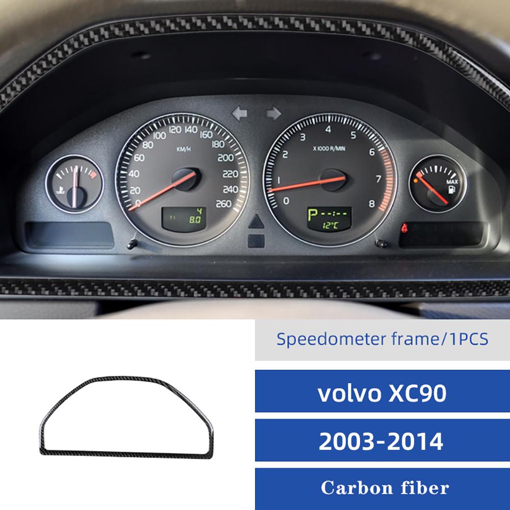 Carbon Fiber Speedometer Frame Sticker for Volvo XC90 2003-2014 Interior Trim One Size чёрный