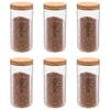 Canisters & Jars Storage Glass Jars With Cork Lid 6 Pcs