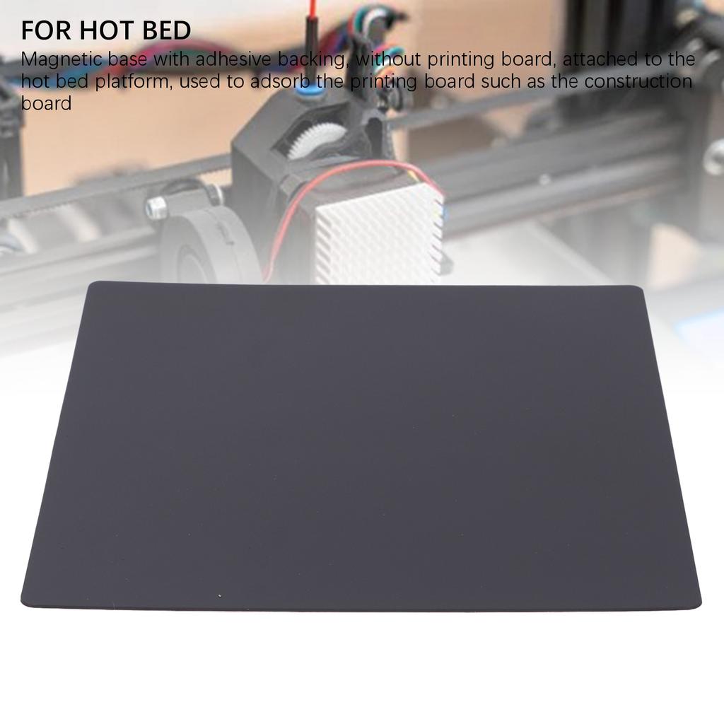 3D Printer Magnetic Rubber Base Flexible Soft Platform Adsorb PEI Plate for A8 A6 A2 ET4 Series Hotbed 220x220x1.5mm