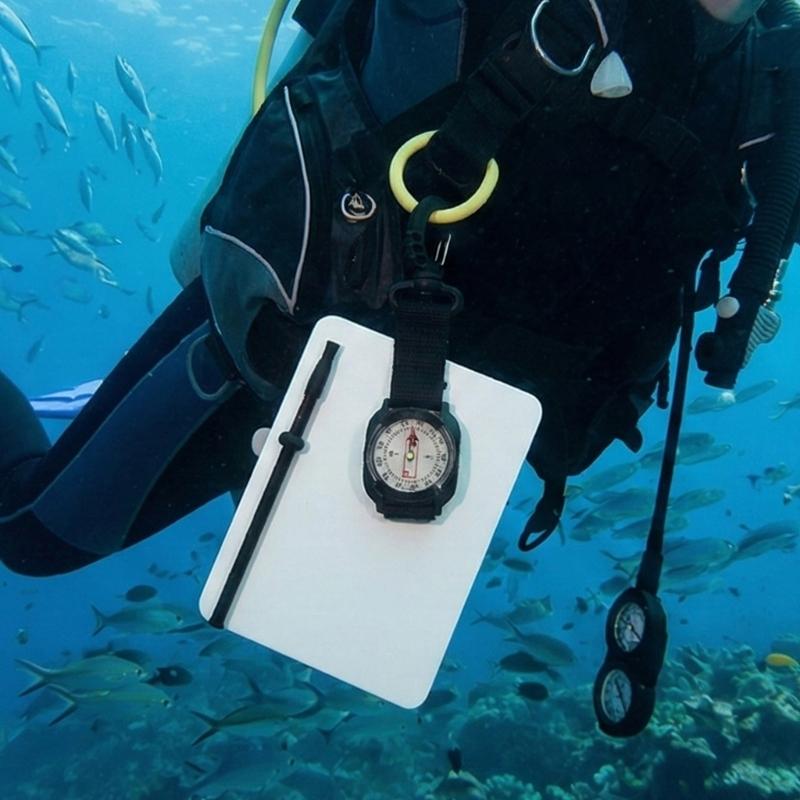 Durability Dives Board with Compasses and Rotating Clip for Effortlessly Underwater Communication and Safety