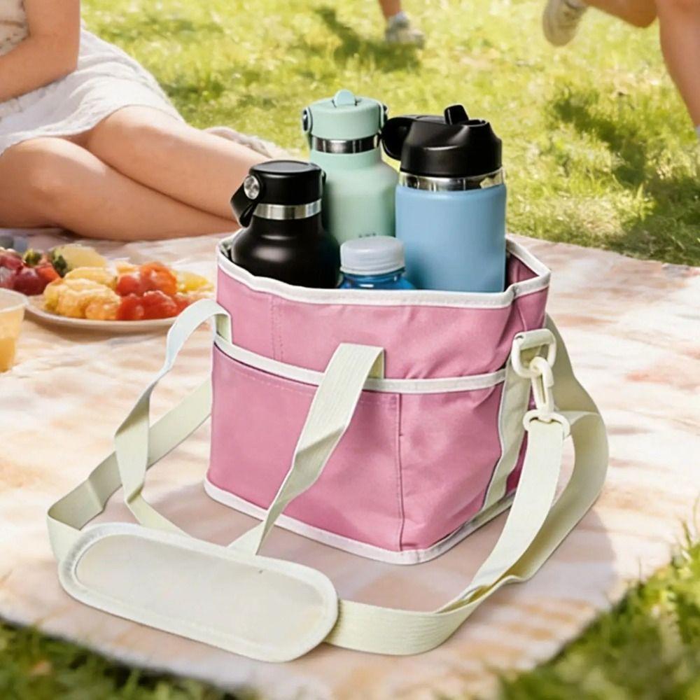 Portable Vehicle Drink Carrier Bag Leak Proof Auto Beverage Organizer Long-Distance Travel
