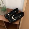 Französische Retro Mary Jane Einzelschuhe mit flacher Sohle Damenschuhe 2025 Herbst Weichsohle vielseitig sanft passend zu Rock Doudou-Schuhe
