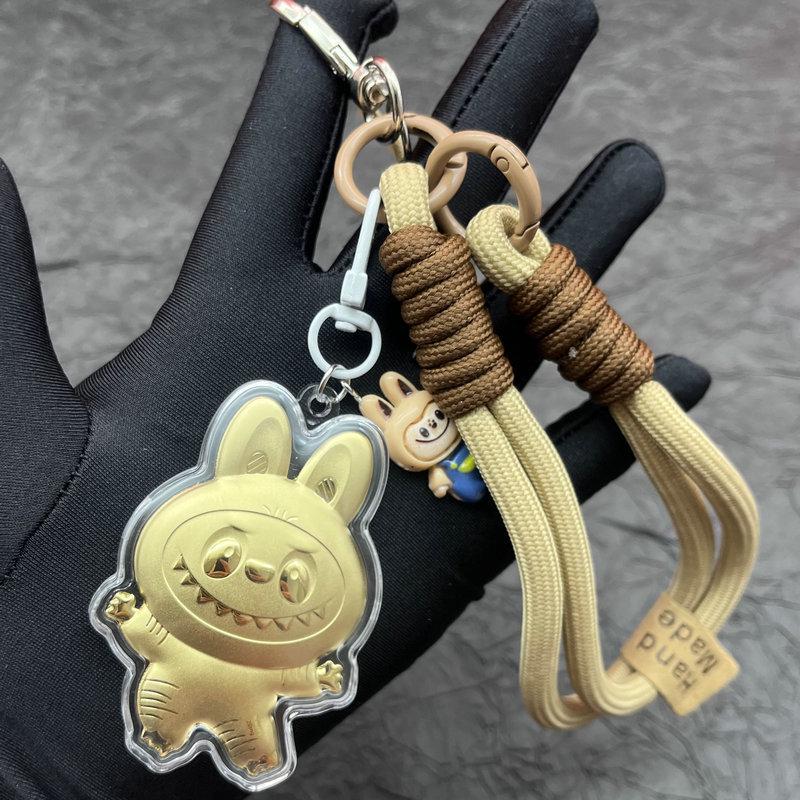 

Shuibei 999 Pure Gold Labubu Cartoon Keychain & Bag Charm