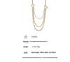 Qiong Yao Multi-layer Color Block Beaded Necklace, Long European Style, Bold Runway Stainless Steel Design.