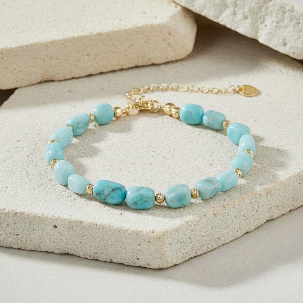 European Style Semi-Precious Stone Beaded Bracelet - Maillard Luxury Crystal