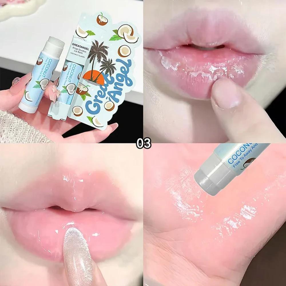 PC Fruit Lip Balm Moisturizing Clear Primer Mask Cute Jelly Tinted Stick Line Plump Care May 1 pcs 08 03