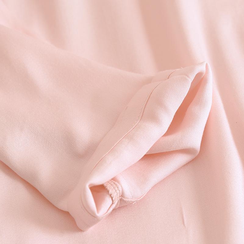 Premium Cotton Silk Satin Couple Pajamas: Women's Spring/Summer Set and Men's Long Sleeve Pants Set