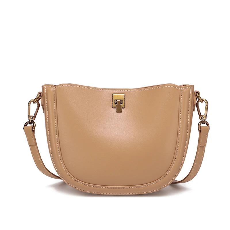 Women's genuine leather bag soft leather shoulder bag minimalist luxury feminine high-quality ladies crossbody bags